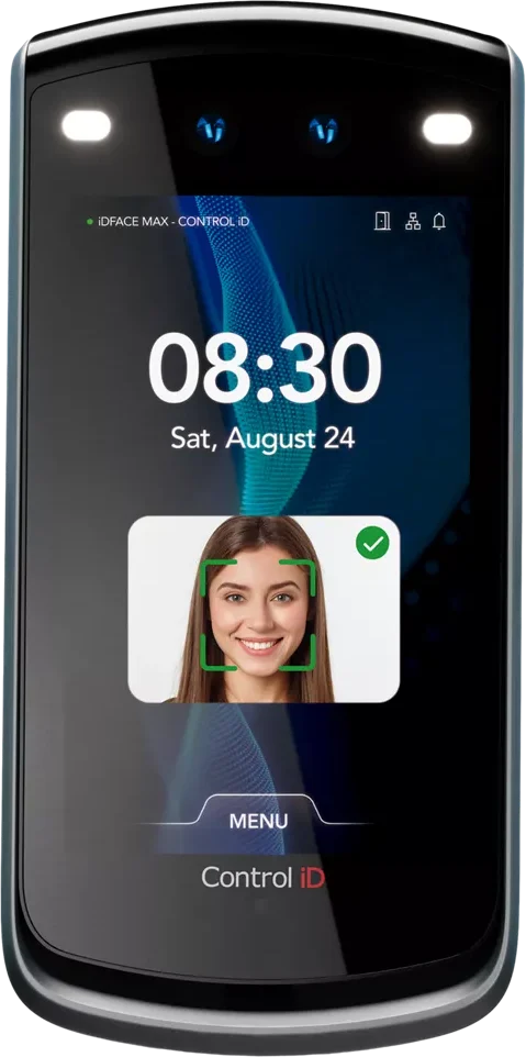 Control iD iDFace Max facial recognition terminal, front view